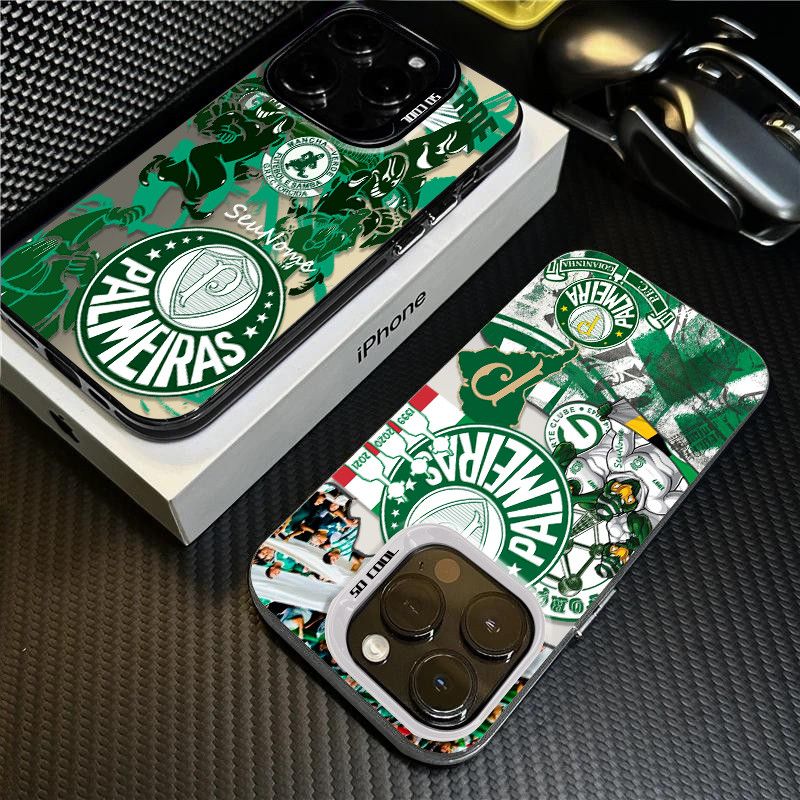 Capinha capa de Com nome personalizado Palmeiras Futebol  Para iPhone 15 14 13 12 11 X XS XR 7+ 8 Plus 16 PRO capa S27
