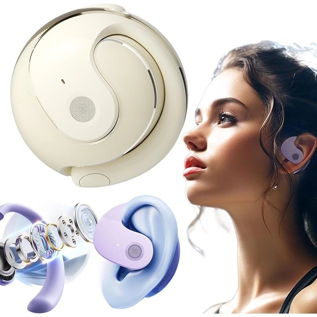 Bluetooth Sem fio Fone de ouvido Ergonômico TWS Suporte Orelha Pendurada Anti-queda REAL em Oferta na Shopee