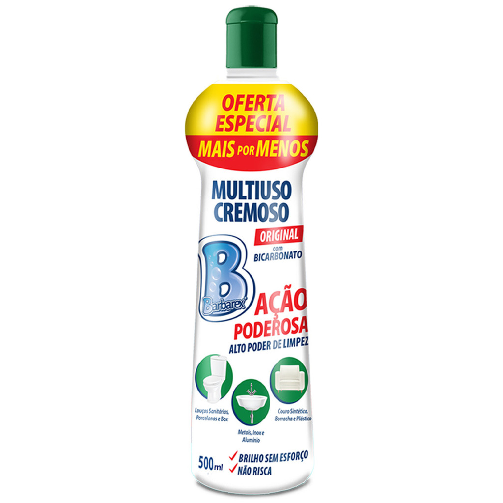 Multiuso Cremoso Barbarex 500 ml em Oferta na Shopee