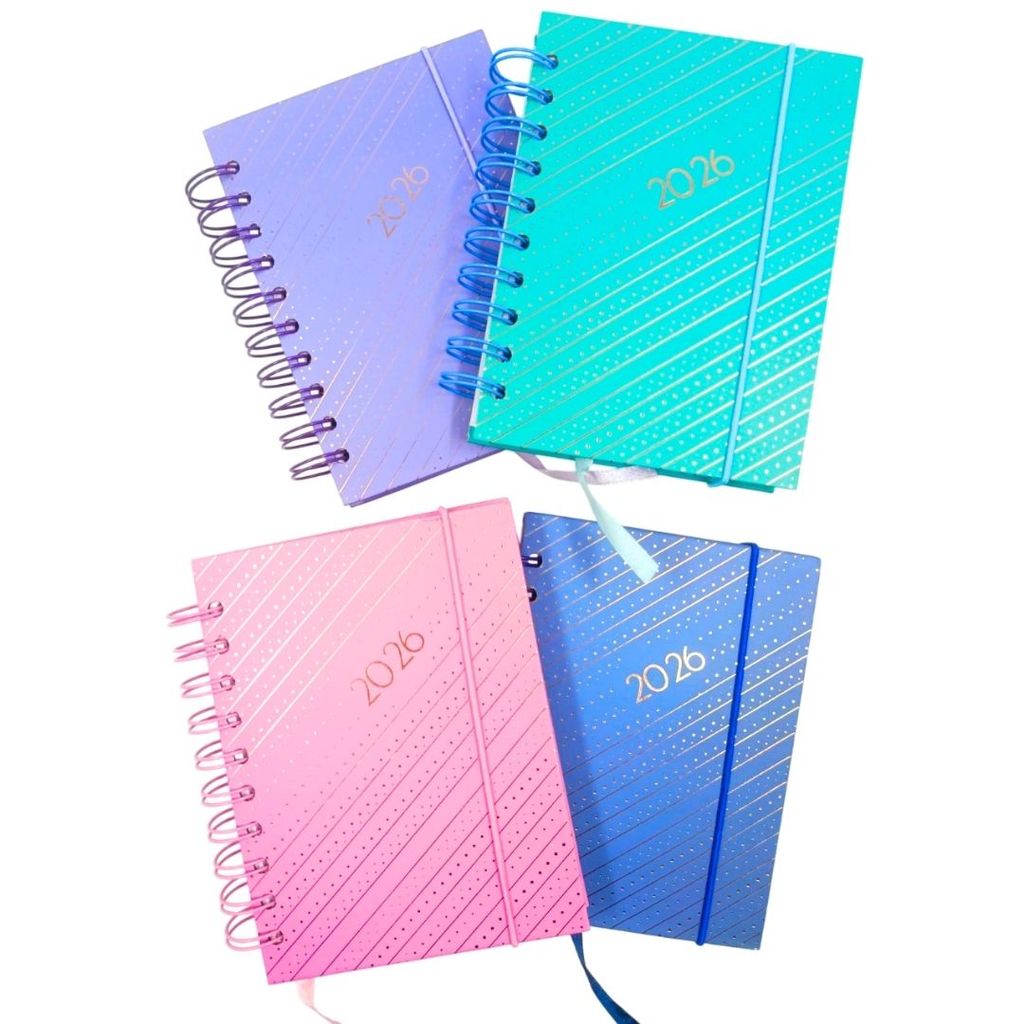 Agenda 2026 Pequena Espiral Candy 11x15cm 168 Páginas