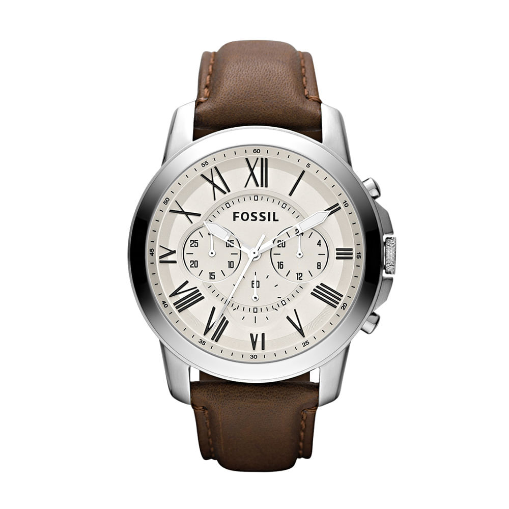 Relógio Fossil Masculino Grant Prata - FS4735/0BN