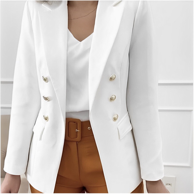 Blazer Feminino Casaquinho Alfaiataria Casaco Social Com Botão em Oferta na Shopee