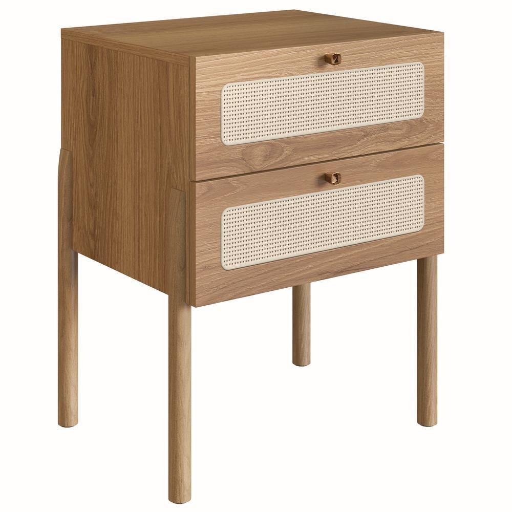 Mesa De Cabeceira 2 Gavetas Palhinha Hanover Artesano em Oferta na Shopee