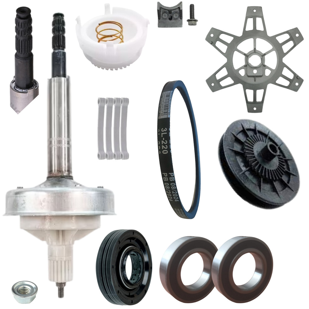 Kit Mecanismo Compativel Brastemp Consul Eixo Longo 85 mm Cwl10 Cwl75 Cwc24 Bwb22 Bwc08 Bwc07 Cwl08