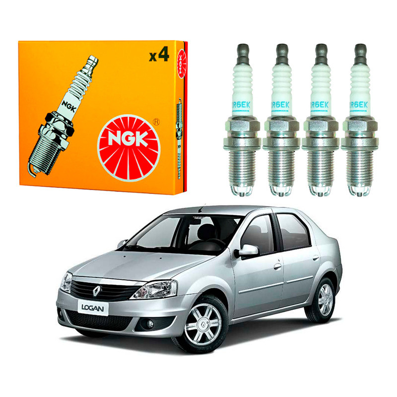 Jogo Velas Ngk Logan 1.6 8v 2008 A 2013