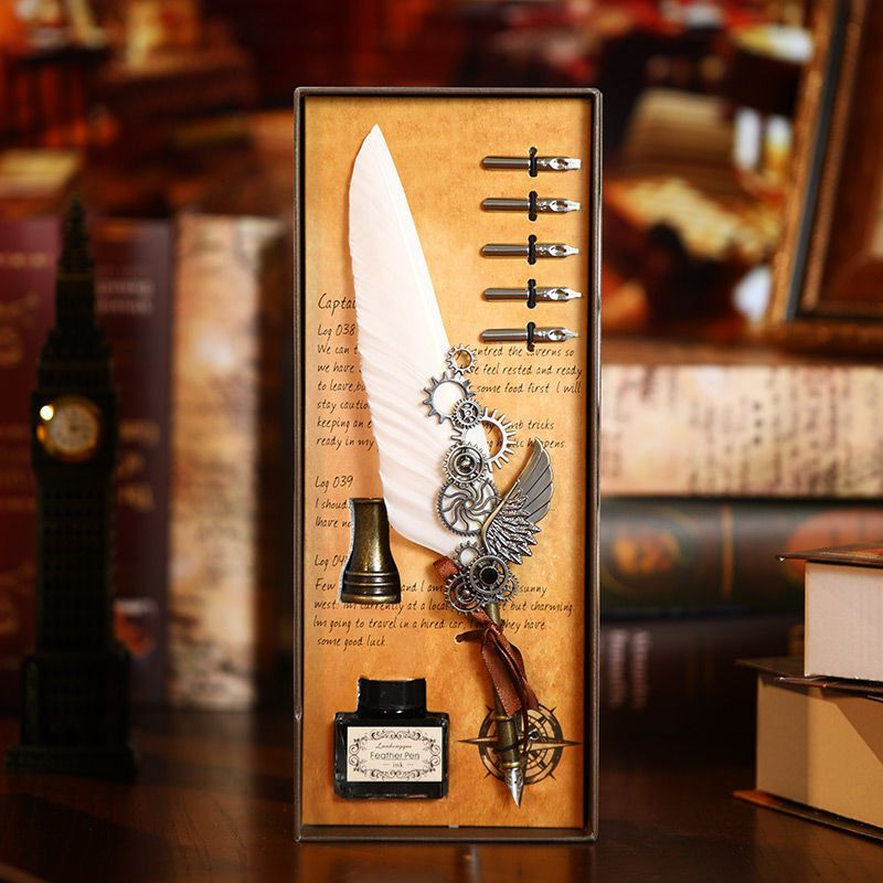 Presente de aniversário e feriado, conjunto com mapa de asas mecânicas e caneta criativa em Oferta na Shopee