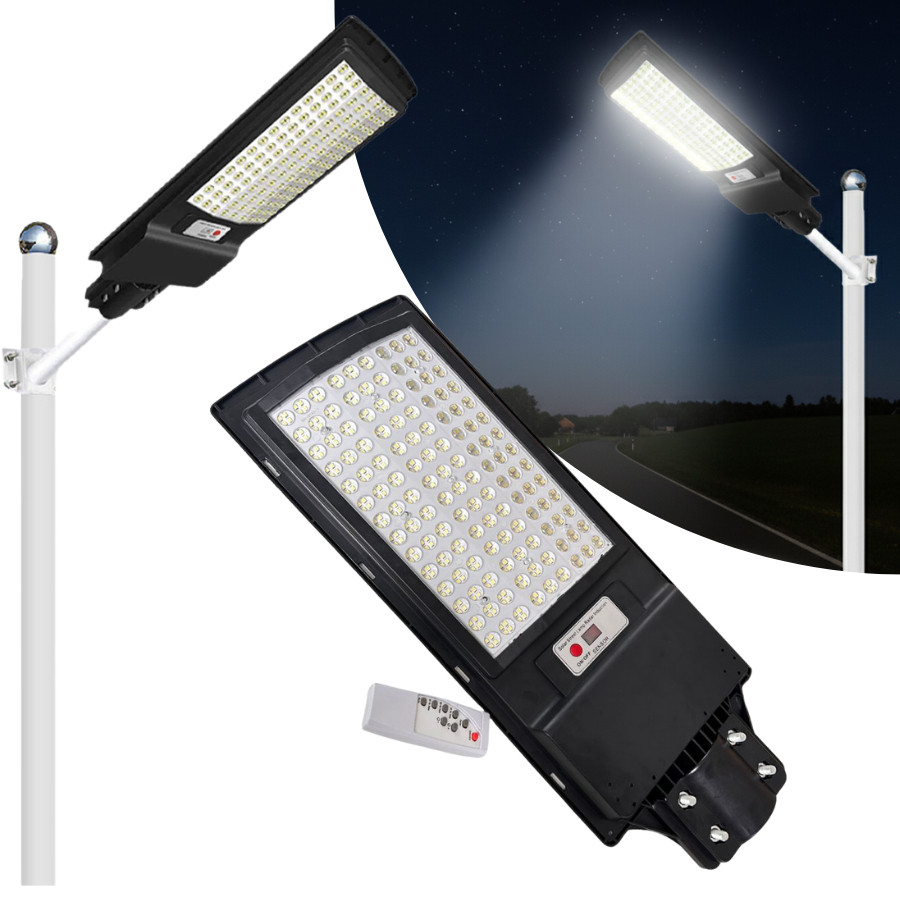 Luminária Poste de Luz Solar Controle Remoto 600W Ip65 À Prova D´água 6500K SOU