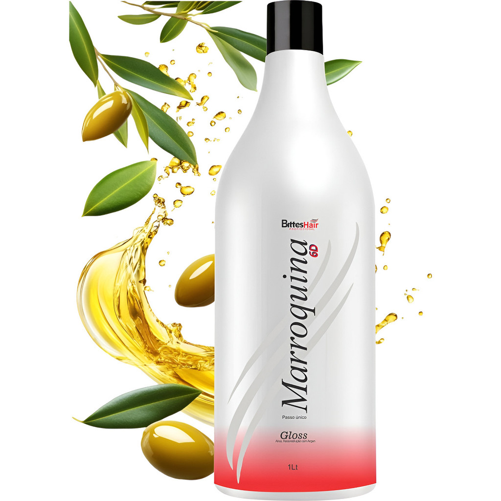 Selagem Marroquina 1 Lt Bitteshair Passo Único Alisa Cabelo
