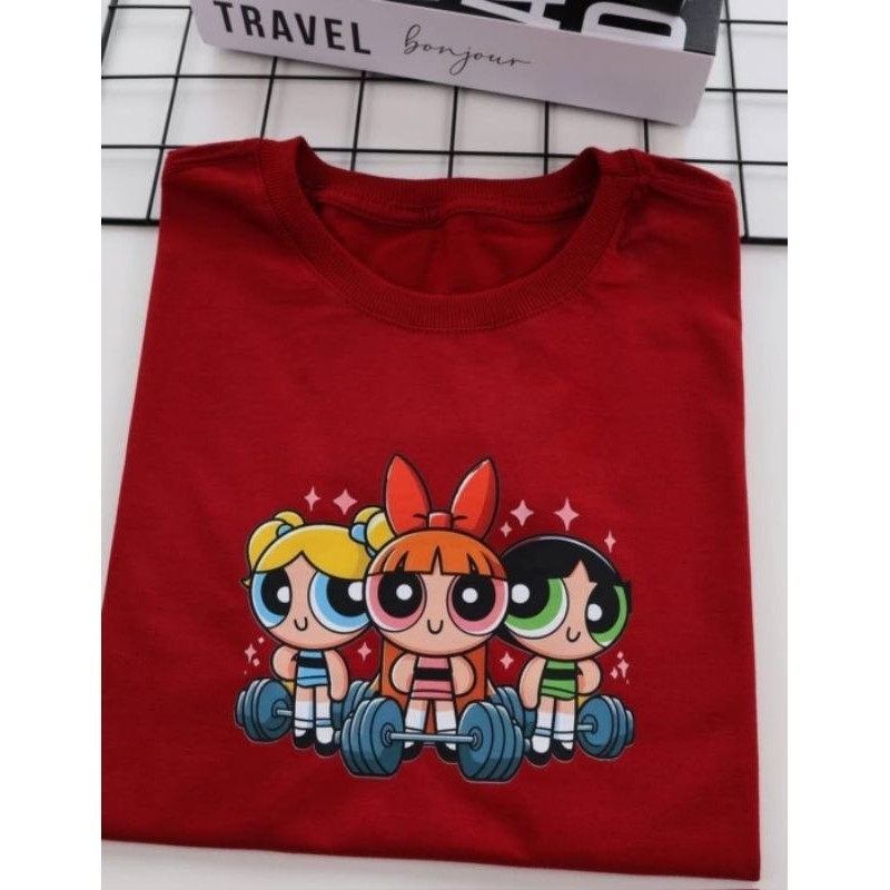 Camiseta Feminina Oversized Academia Treino Meninas Super Poderosas Pezinho