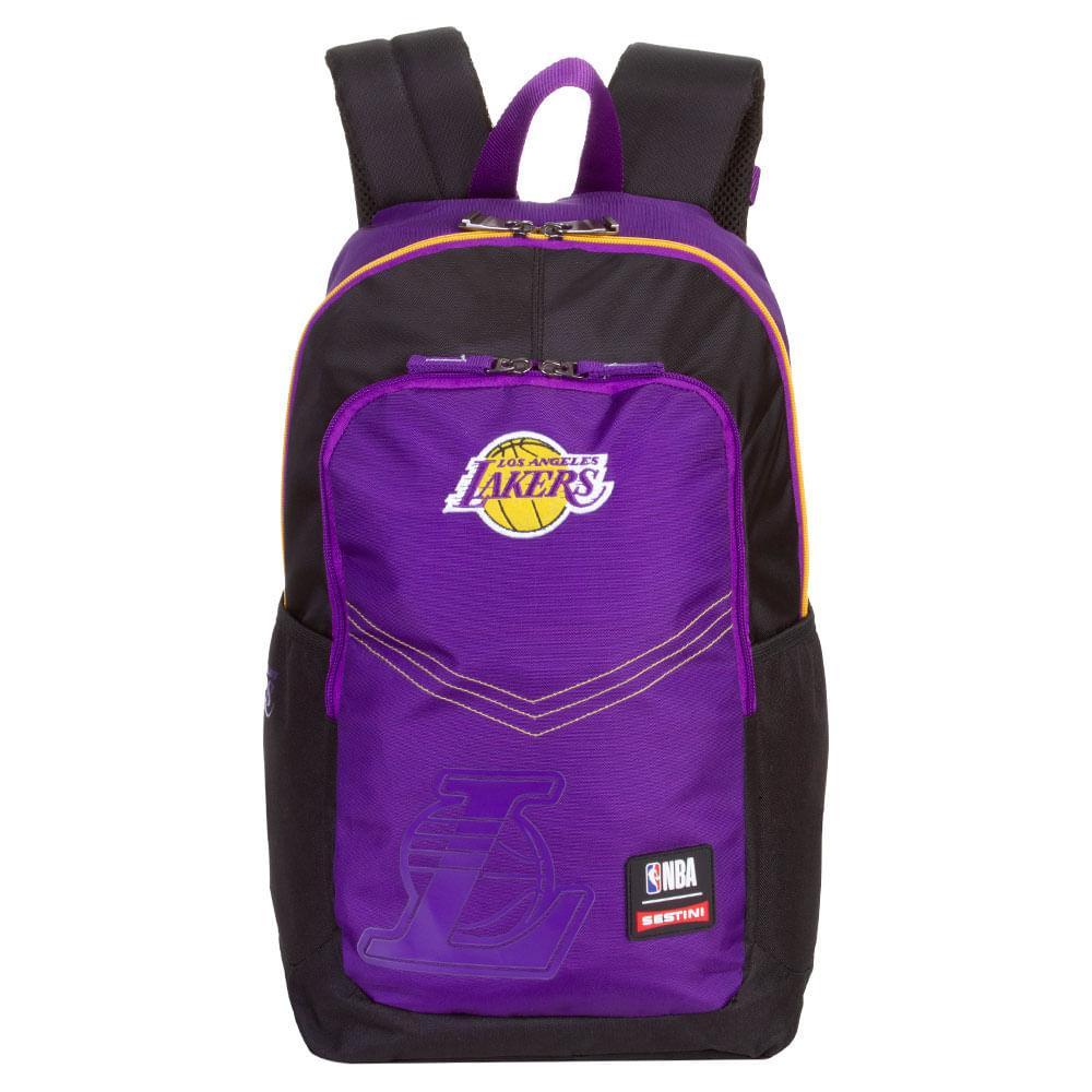 Mochila Grande NBA Magic Lakers - Roxo em Oferta na Shopee