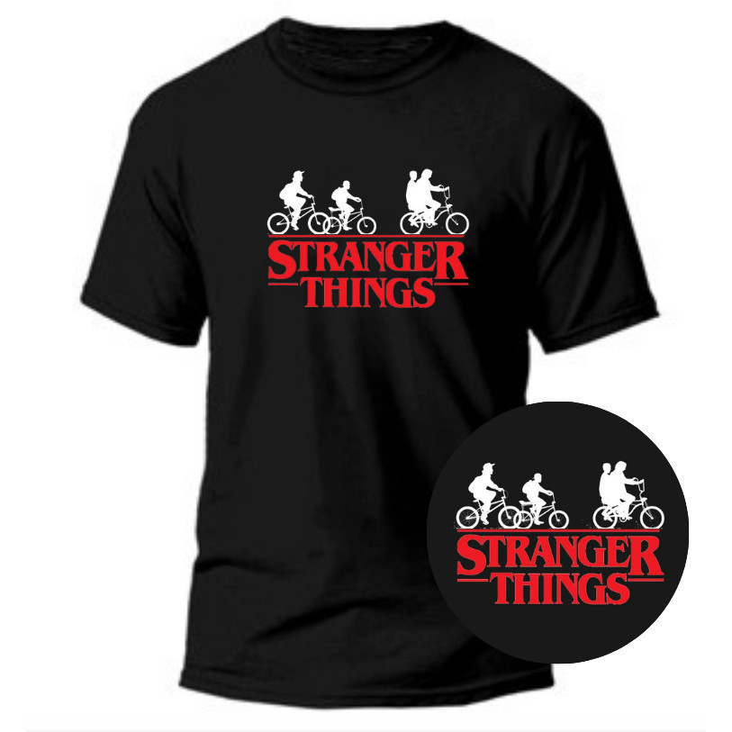 Camiseta Stranger Things Série Algodão envio 24 horas novidade Unisex em Oferta na Shopee