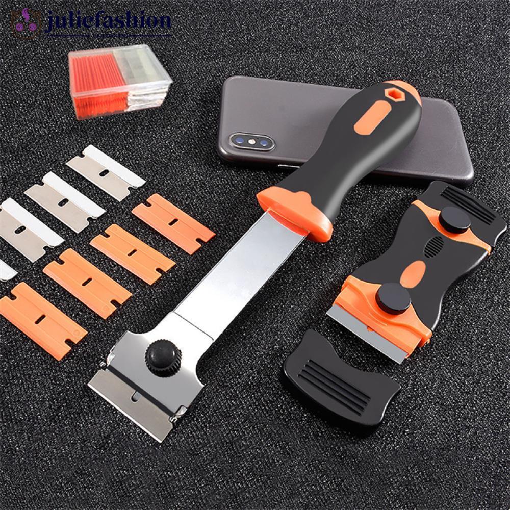 JULIEFASHION Raspador Dupla Face Janela De Carro Adesivo De Vidro Cerâmico Cola Limpador Removedor Filme Automotivo Ferr