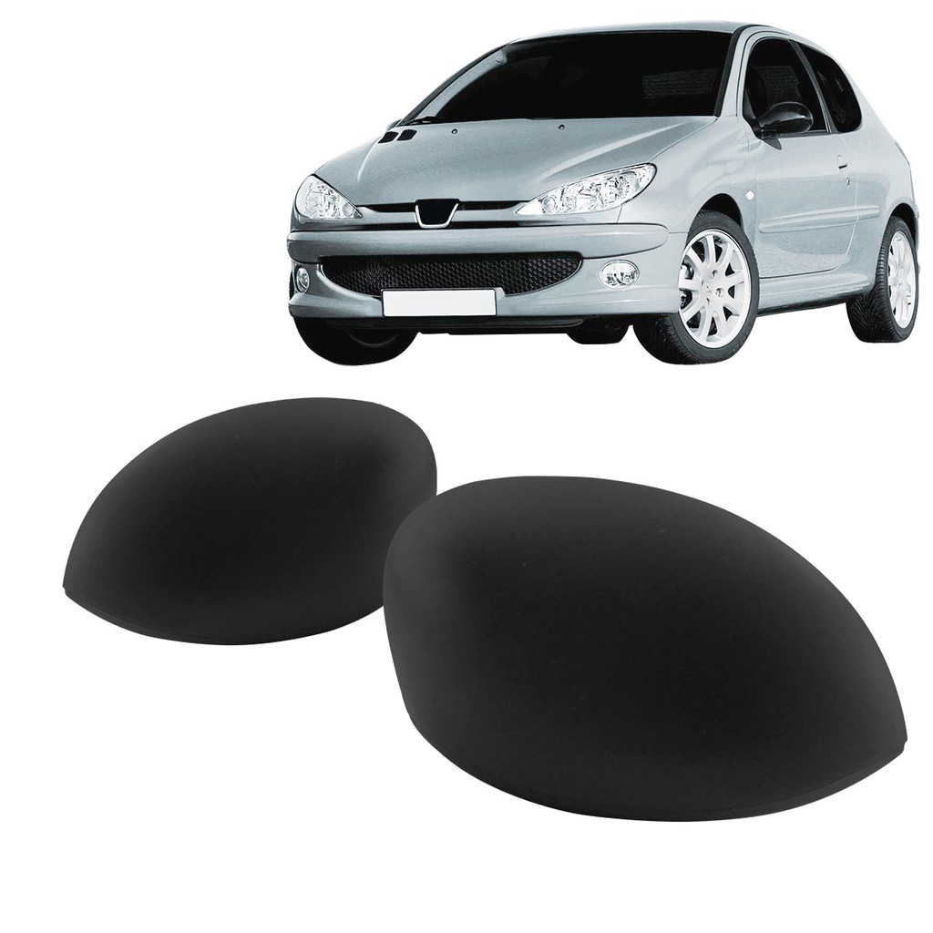 Par Capa Retrovisor Peugeot 206 207 99 00 01 02 03 04 2005 2006 2007 2008 2009 2010 Texturizado