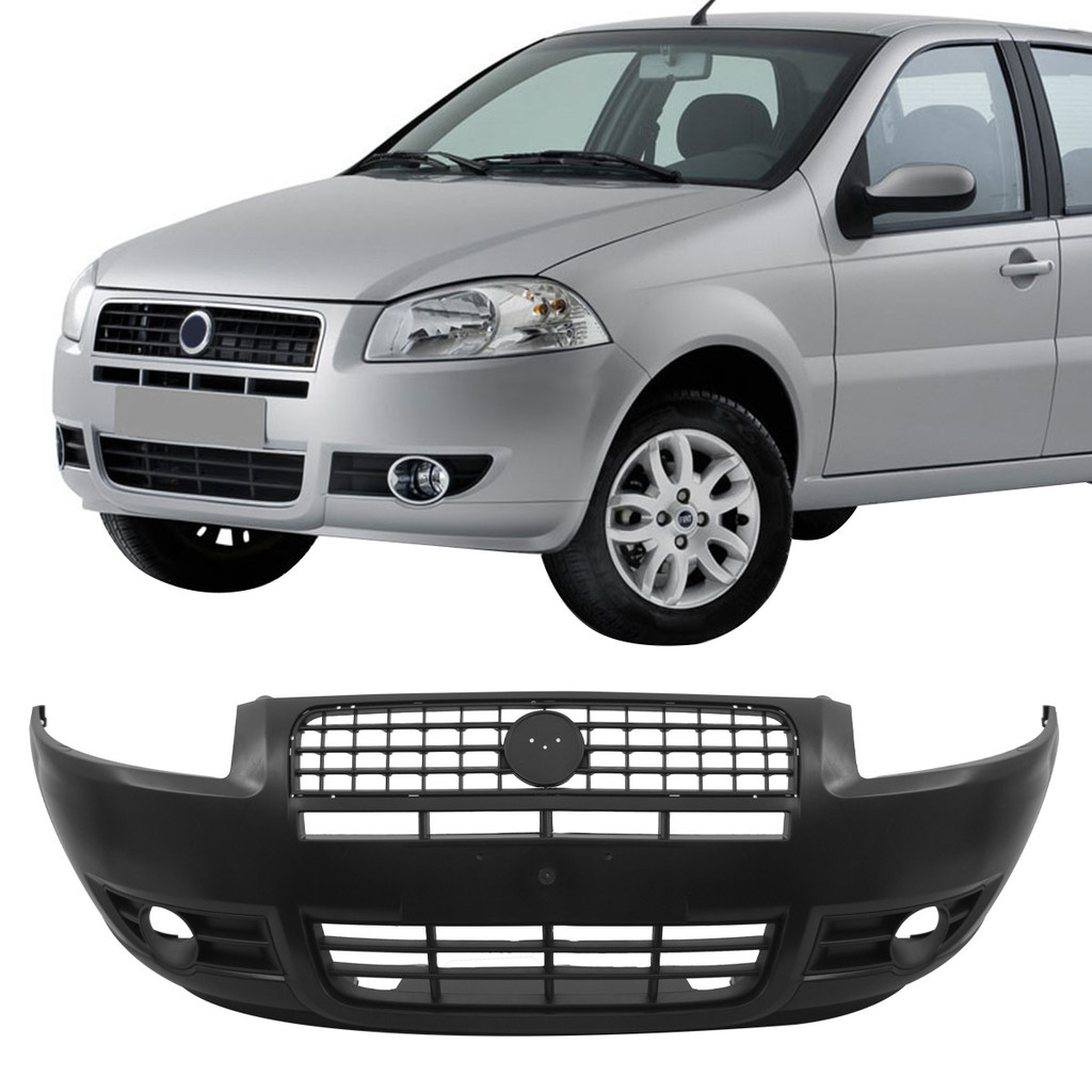 Parachoque Dianteiro Palio 2008 2009 Siena G4 2010 2011 Preto em Oferta na Shopee