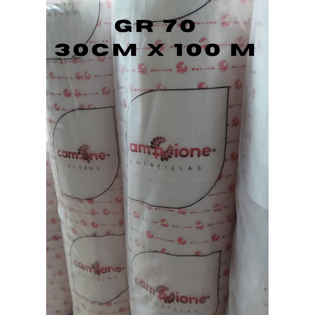 Entretela Campione gramatura 70 metragem:30cmx100 M em Oferta na Shopee