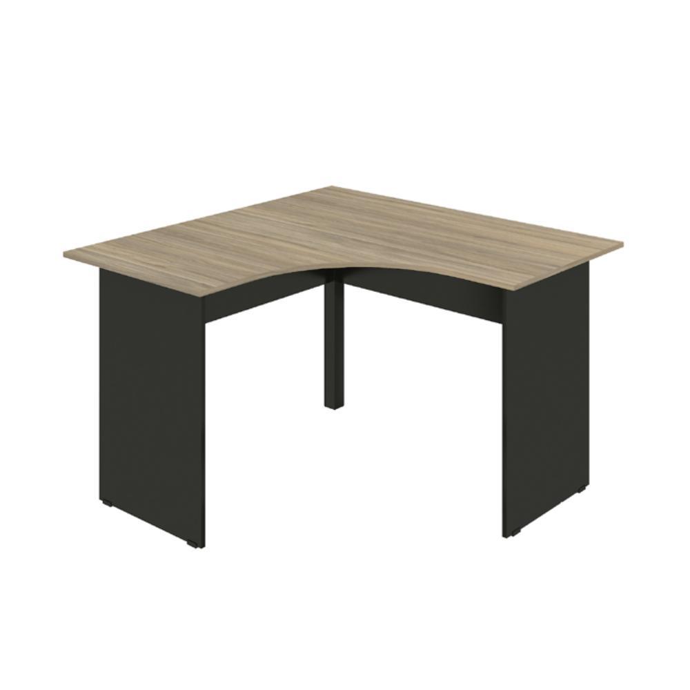 Mesa Escrivaninha em L Angular Pé Painel Office 120x120cm New City Calvi/Preto - Web Office