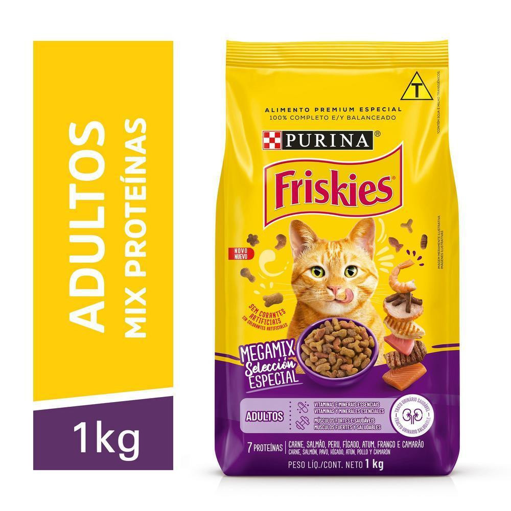 Ração FRISKIES gatos adultos Megamix 1kg
