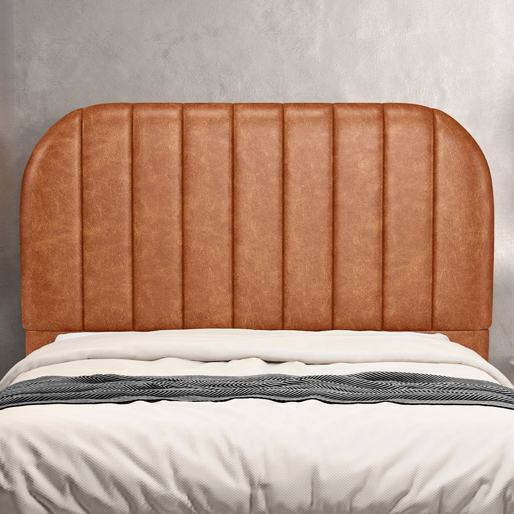 Cabeceira Cama Box Casal Estofada Orgânica 140cm Alice W01 Couríssimo Camel - Lyam Decor em Oferta na Shopee