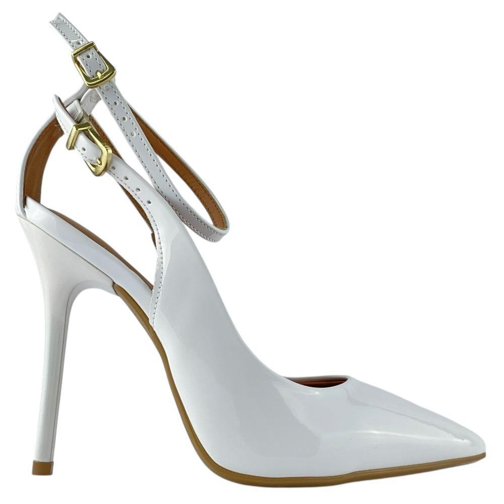 Sapato Vizzano Feminino Scarpin Com Duas Tiras Em Verniz