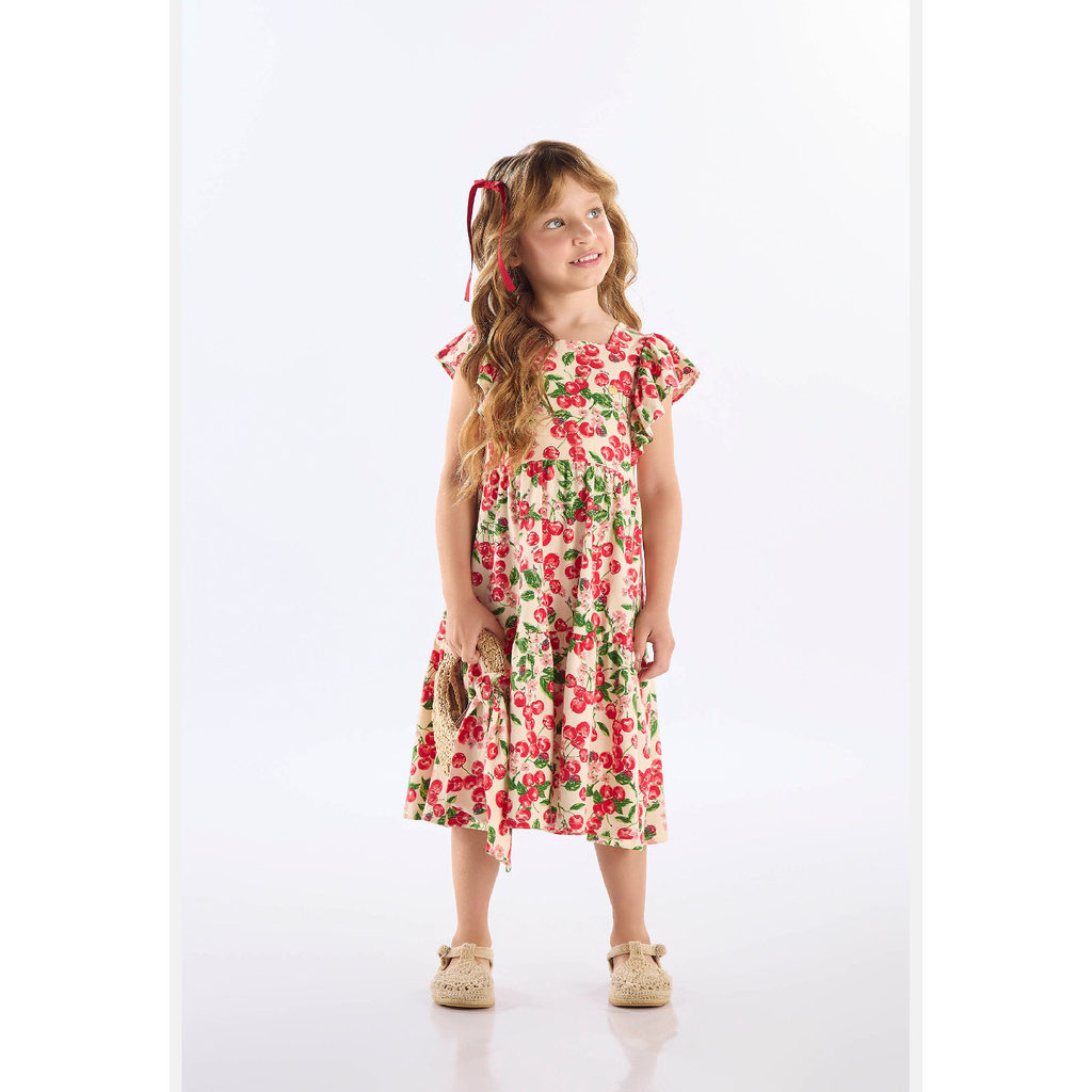 Vestido Midi em Cotton Infantil Up Baby