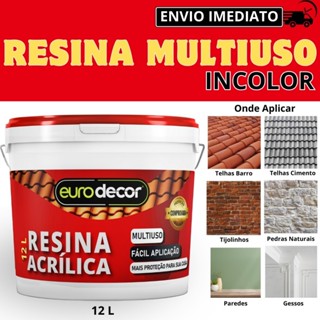 Resina Acrílica 3,6L Eurodecor Base Água Brilhante Ou Acetinado 1L e 3,6L em Oferta na Shopee