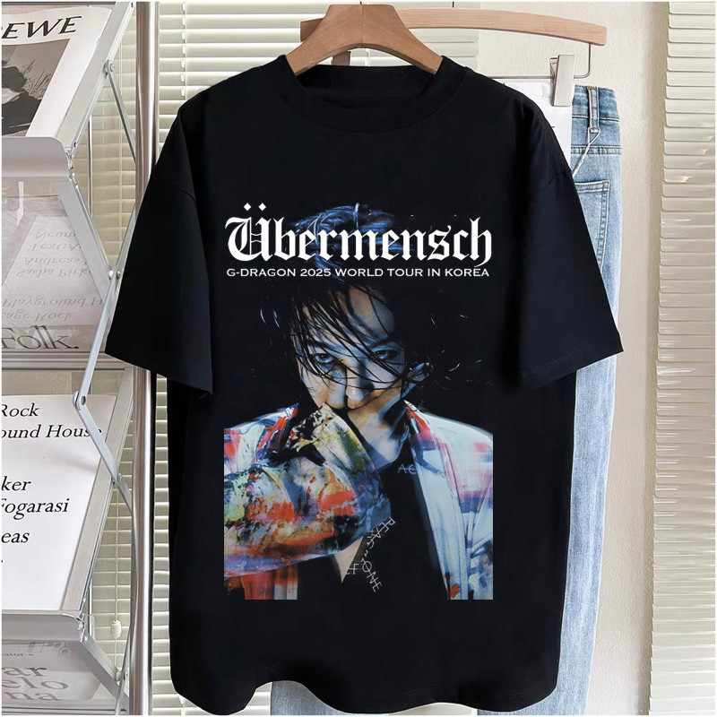 Music Soul Camiseta Unissex G Dragon 2025 Turnê K Pop Estampa Coreana Estilosa Confortavel Autentica Moda
