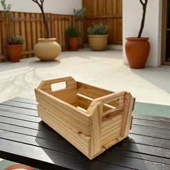 Caixote de Madeira Ceasa P - 26x17x14cm - 1 unidade - Rizzo