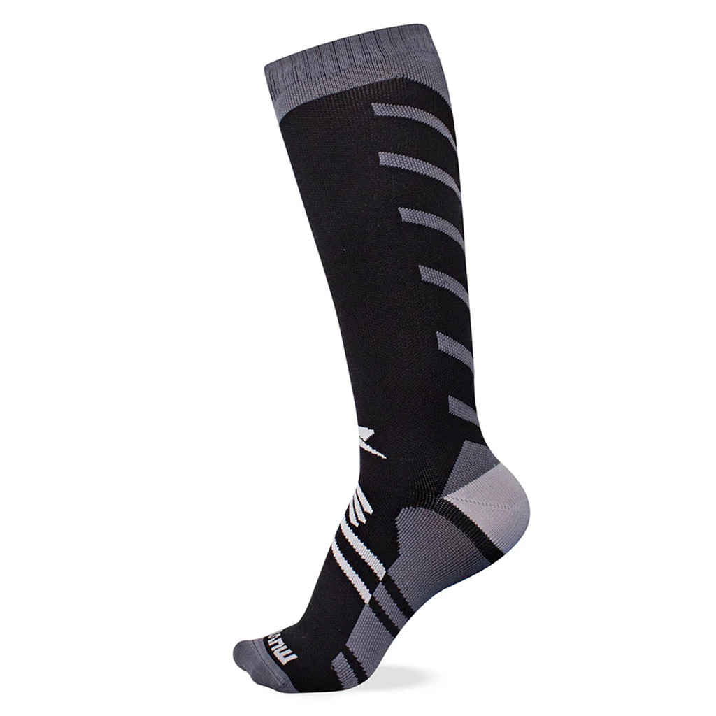 Meia de Compressão Esportiva Muvin Arrow Cano Longo Preto Unissex Tamanho 34–39 para Corrida Caminhada Ciclismo e Treino em Oferta na Shopee