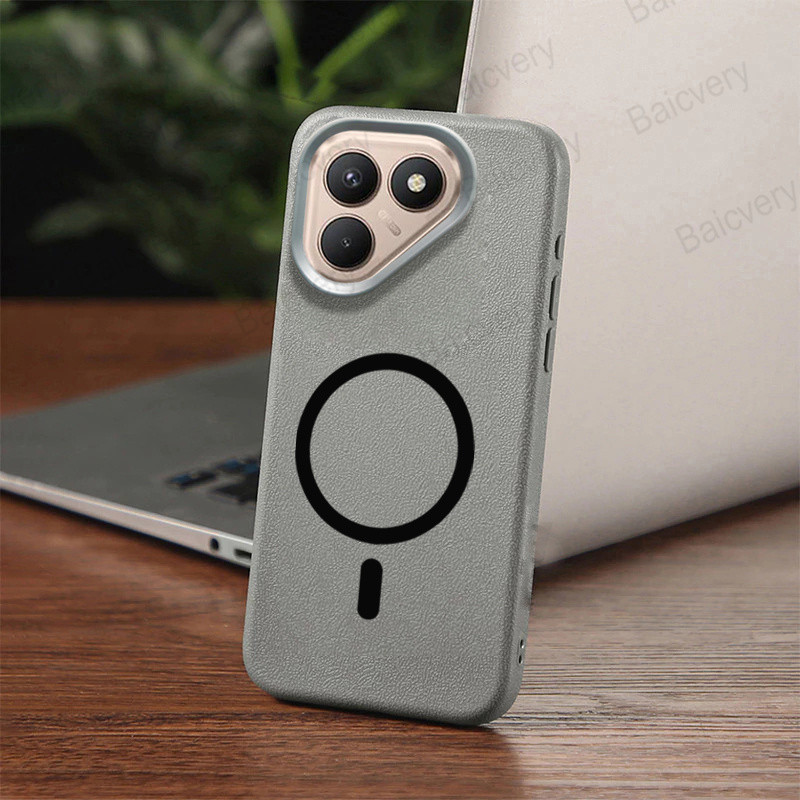 Para Tecno POVA 7 4G 5G/NEO 4G/Pro Ultra 5G Couro Modelado Macio Fosco Capa Protetora Com Adesivo Magnético em Oferta na Shopee