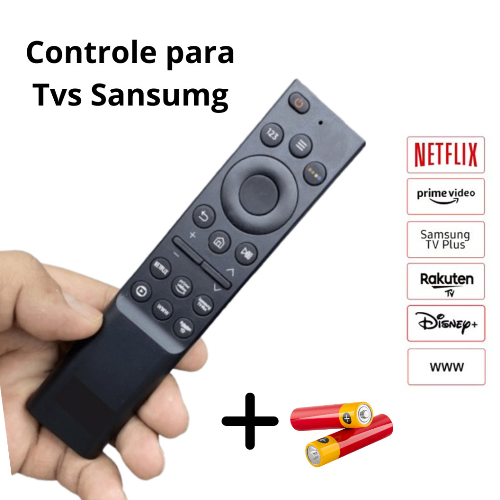 Controle Compatível Samsung Smart 4k Bn59-01386e Bu8000 GloboPlay / Netflix