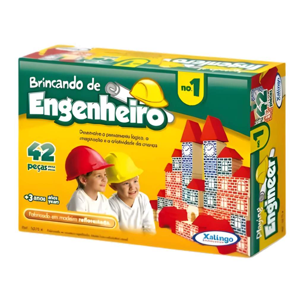 Jogo Brincando de Engenheiro I 42 Peças Multicolorido Blocos Xalingo - 52754 em Oferta na Shopee