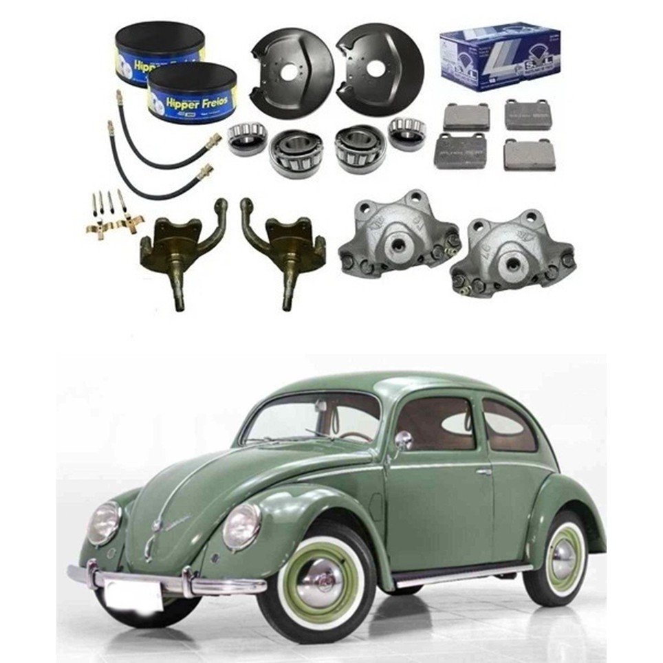 Kit Freio A Disco Fusca Completo - Sistema Pivô C/pinça