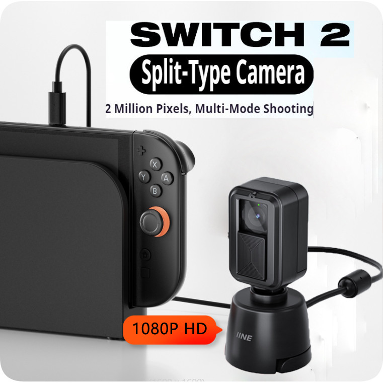 Câmera De Vídeo Chat IINE Para Nintendo Switch 2 Console De Jogos Lente Grande Angular USB Tipo-C 1080P HD Com Luz Ambie