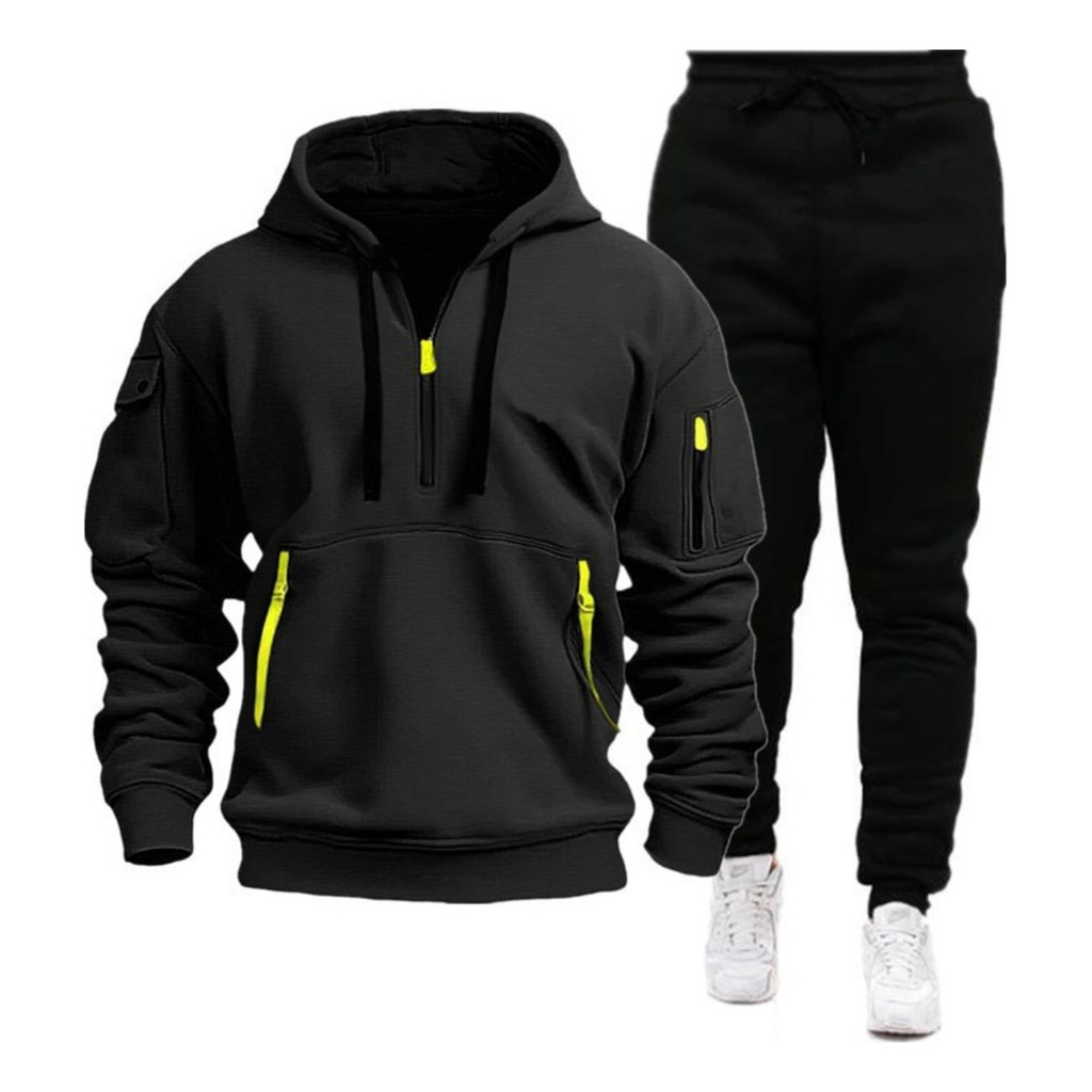 Conjunto Moletom Esportivo Masculino Outono Inverno