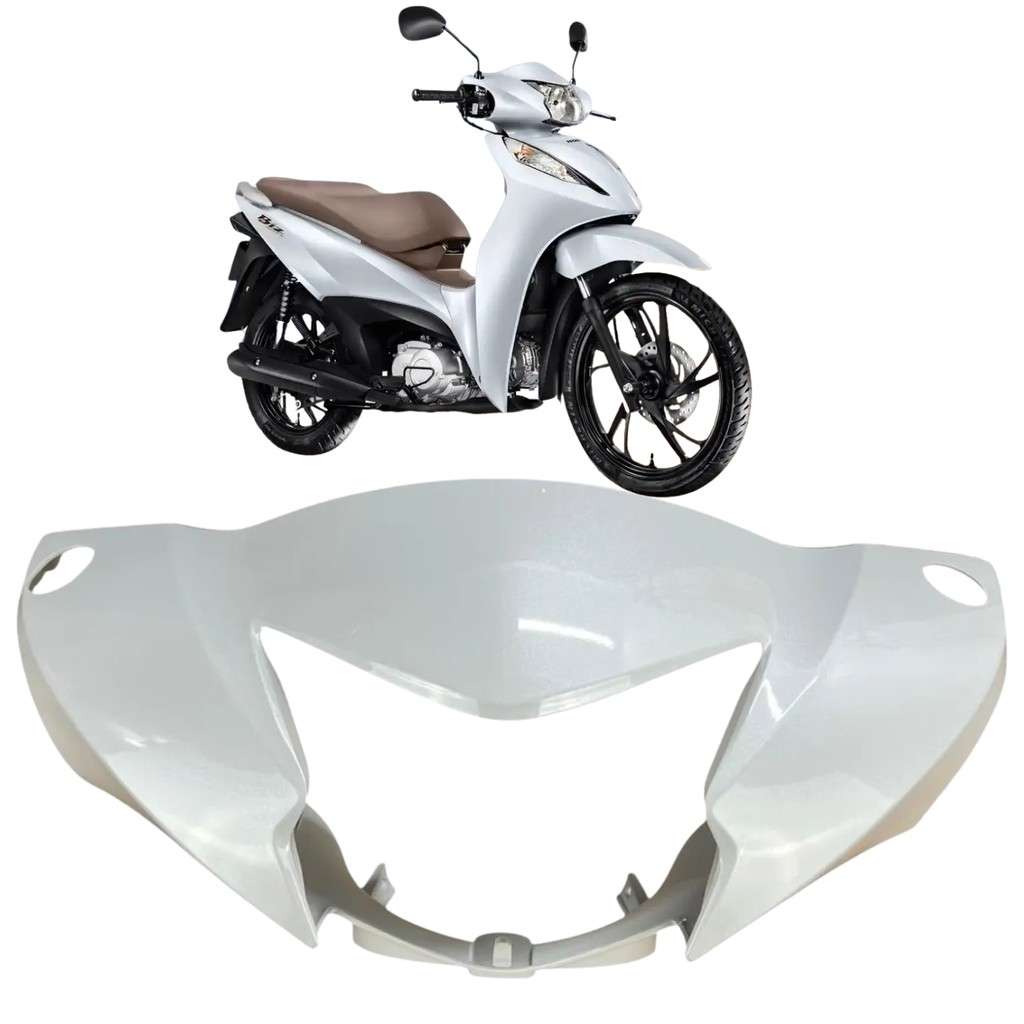 CARENAGEM TAMPA CAPA DO FAROL HONDA BIZ 125 EX BRANCO HAKUJI 2025 2026 PEROLIZADO PARAMOTOS HONDA