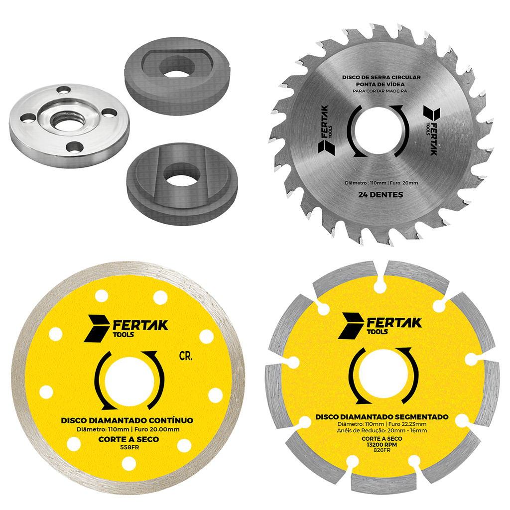 Jogo de Flange Para Discos 20mm e 22mm
