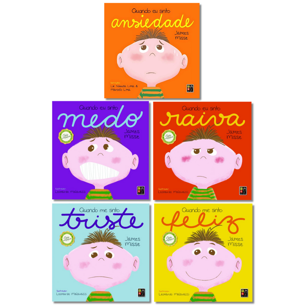 Coleção Sentimentos e Emoções 5 Livros - Educativo - Escolar
