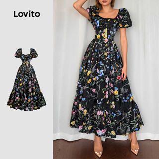 Lovito Vestido Casual Evangélico Com Zíper Para Primavera/verão Para Mulheres LBL30115 em Oferta na Shopee