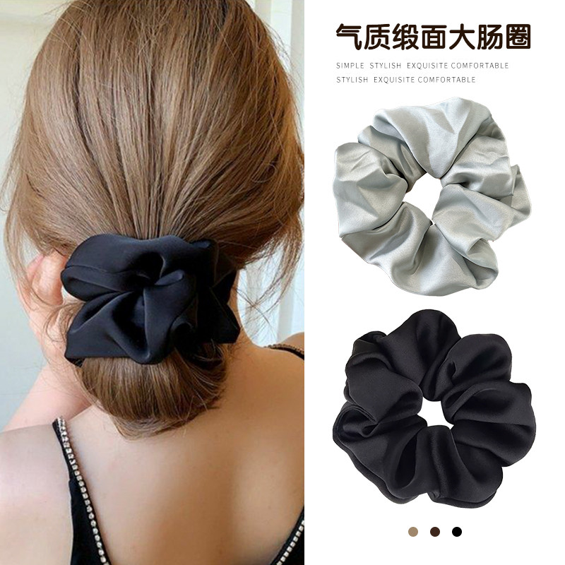 Francês Retro simples bola cabeça Scrunchy anel de cabelo feminino coreano nicho laço de cabelo rabo de cavalo cabeça co