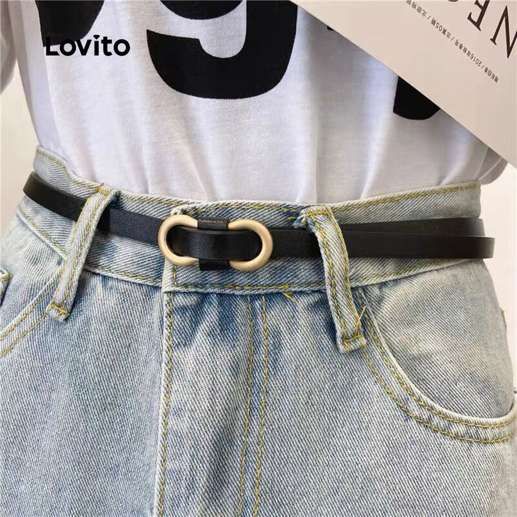 Lovito Cinto Casual e Simples LFA102101 em Oferta na Shopee