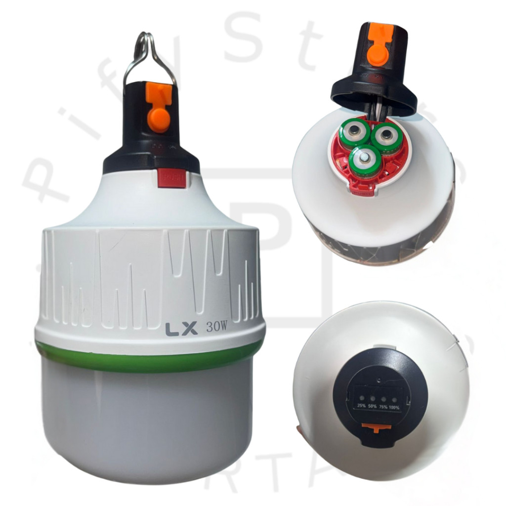 Super Lâmpada de Emergência Recarregável LED 30W MO-006 potente 12h de Energia 3 baterias