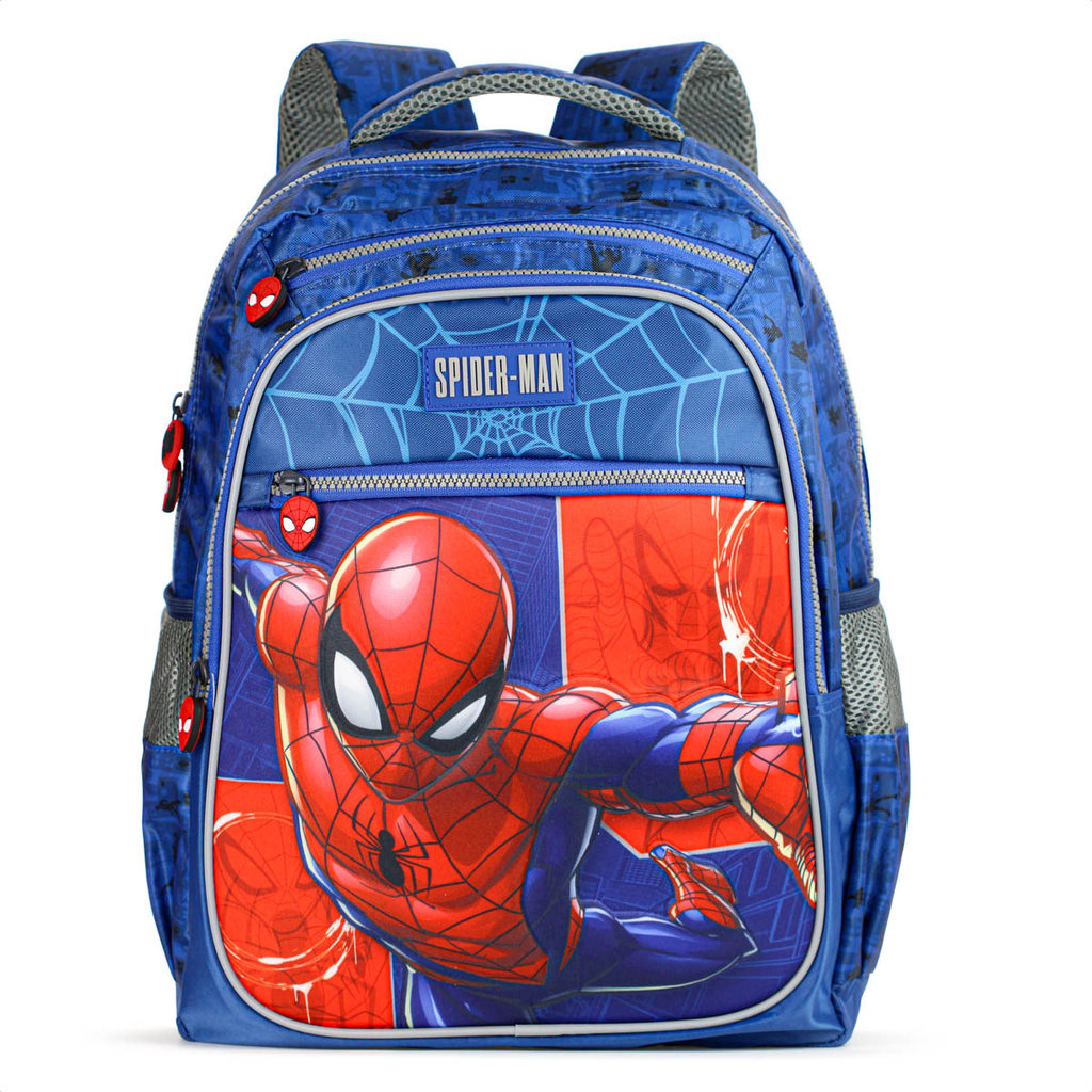 Mochila Escolar Xeryus 17 Spider Man 14952 Azul e Vermelho - Infantil