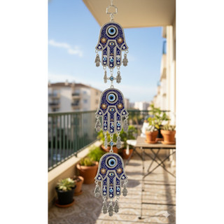 Mão De Fátima Olho Grego Mão Hamsa Enfeite porta decoração feng shui amuleto em Oferta na Shopee
