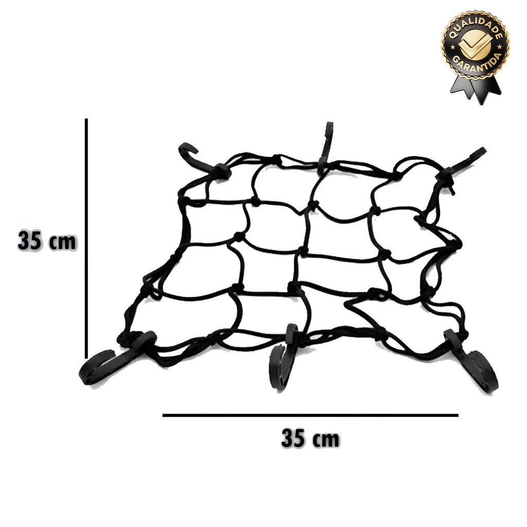 Rede Elastica Aranha Moto Capacete 35 cm Bagageiro Baú em Oferta na Shopee