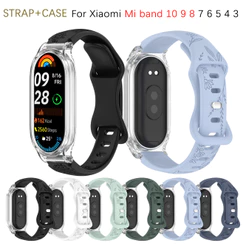 Pulseira De silicone Com Padrão De Flor De Dente De Leão Para Xiaomi Mi band 11 10 9 8 7 6 5 4 3 Acessórios De