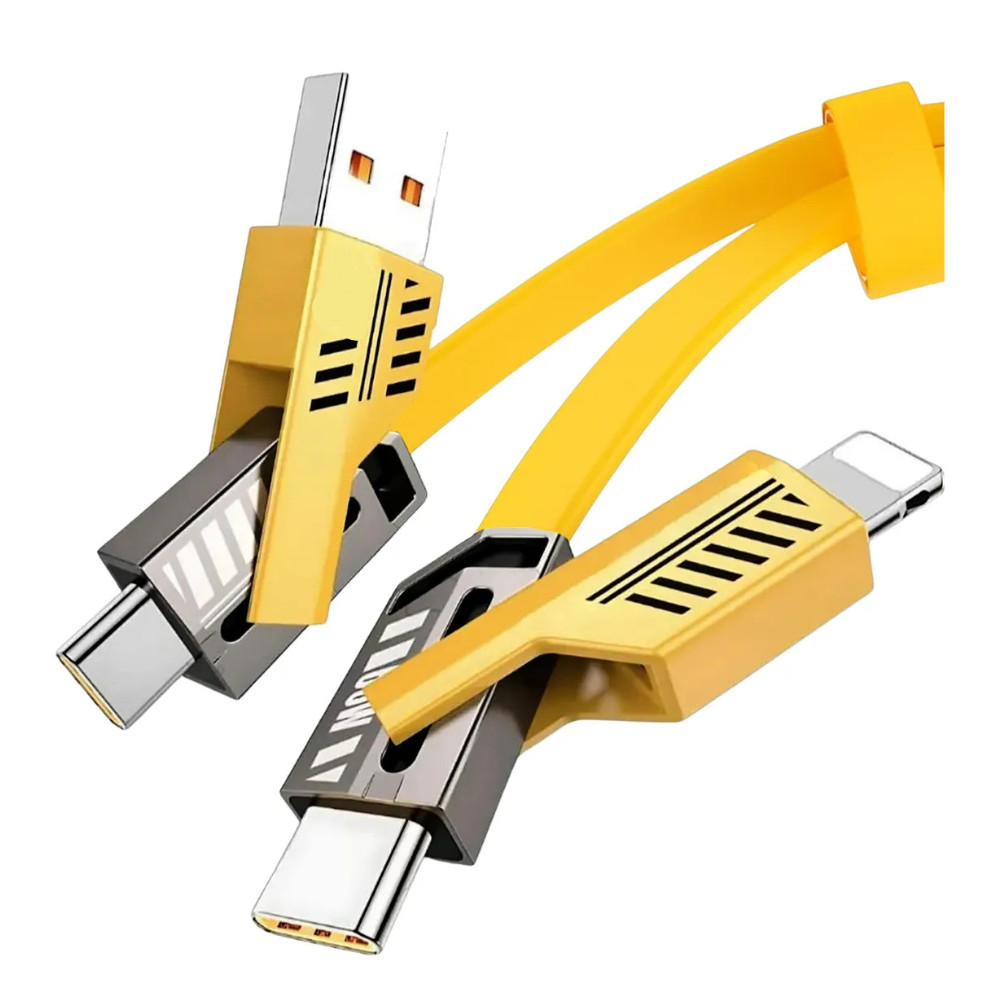 Cabo 4 em 1 Turbo 65W – USB-C / Lightning / Micro USB 1m em Oferta na Shopee