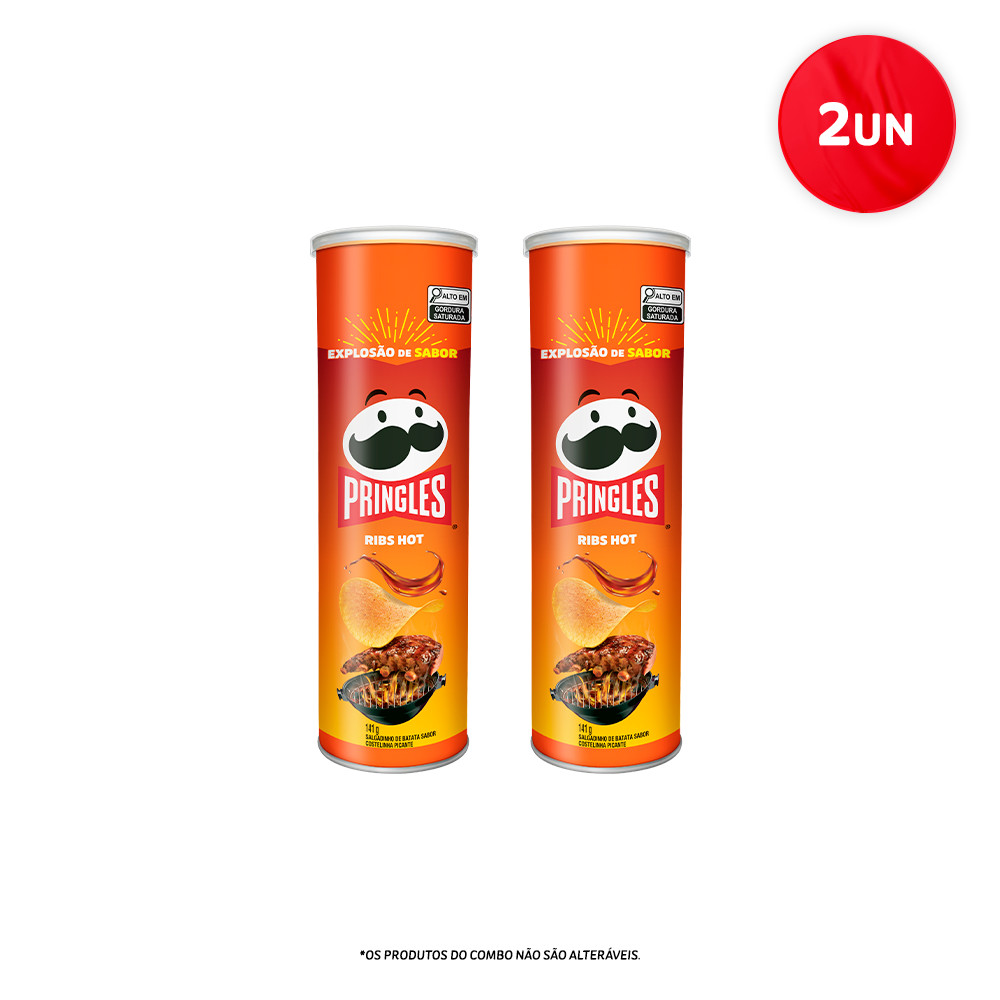 Combo Pringles Ribs Hot 141g 2 unidades