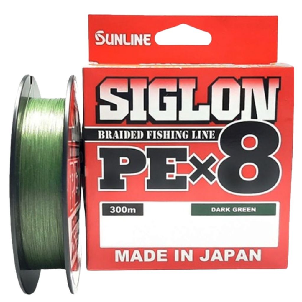 Linha Pesca Multifilamento Siglon Sunline 300M 8 fios Verde