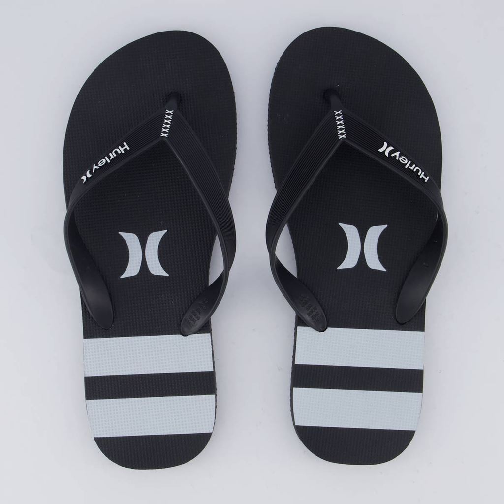 Chinelo Hurley Oceanside I Preto e Cinza