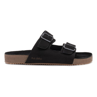 Chinelo Sandalia Duas Fivelas Em Couro Legitimo